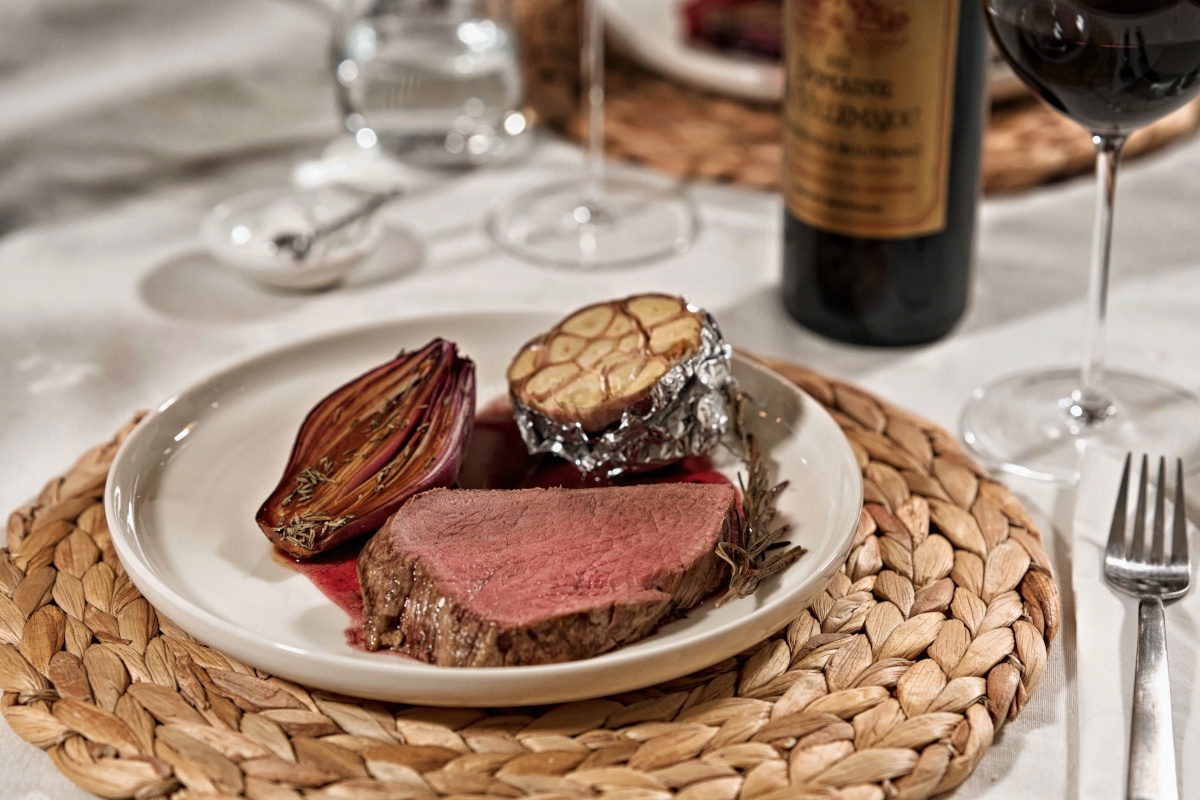 Filet auf Steinpilzspiegel