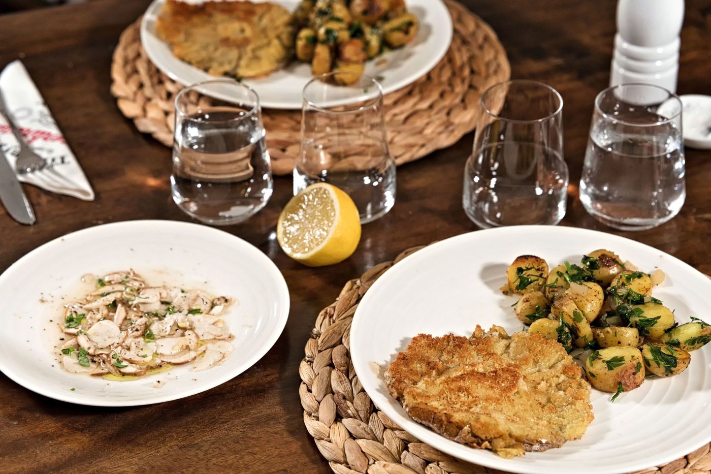 Panierte Parasolpilze